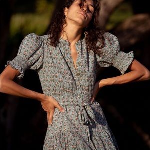 BNWT Daughters of India Prairie midi Dress in sage - like doen or christy dawn